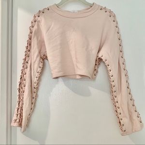 Mistress Rocks blush crop top